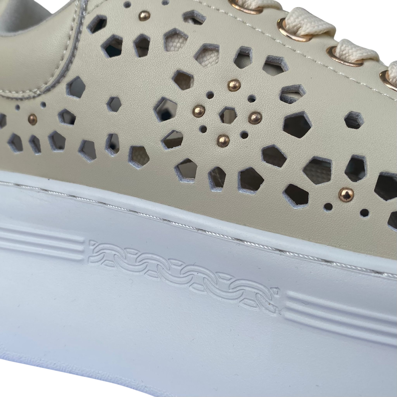 Cult Sneakers Donna Zeppa Pearl 4425 Beige - CLW442501