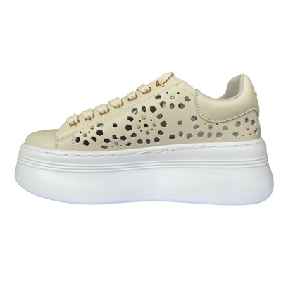 Cult Sneakers Donna Zeppa Pearl 4425 Beige - CLW442501