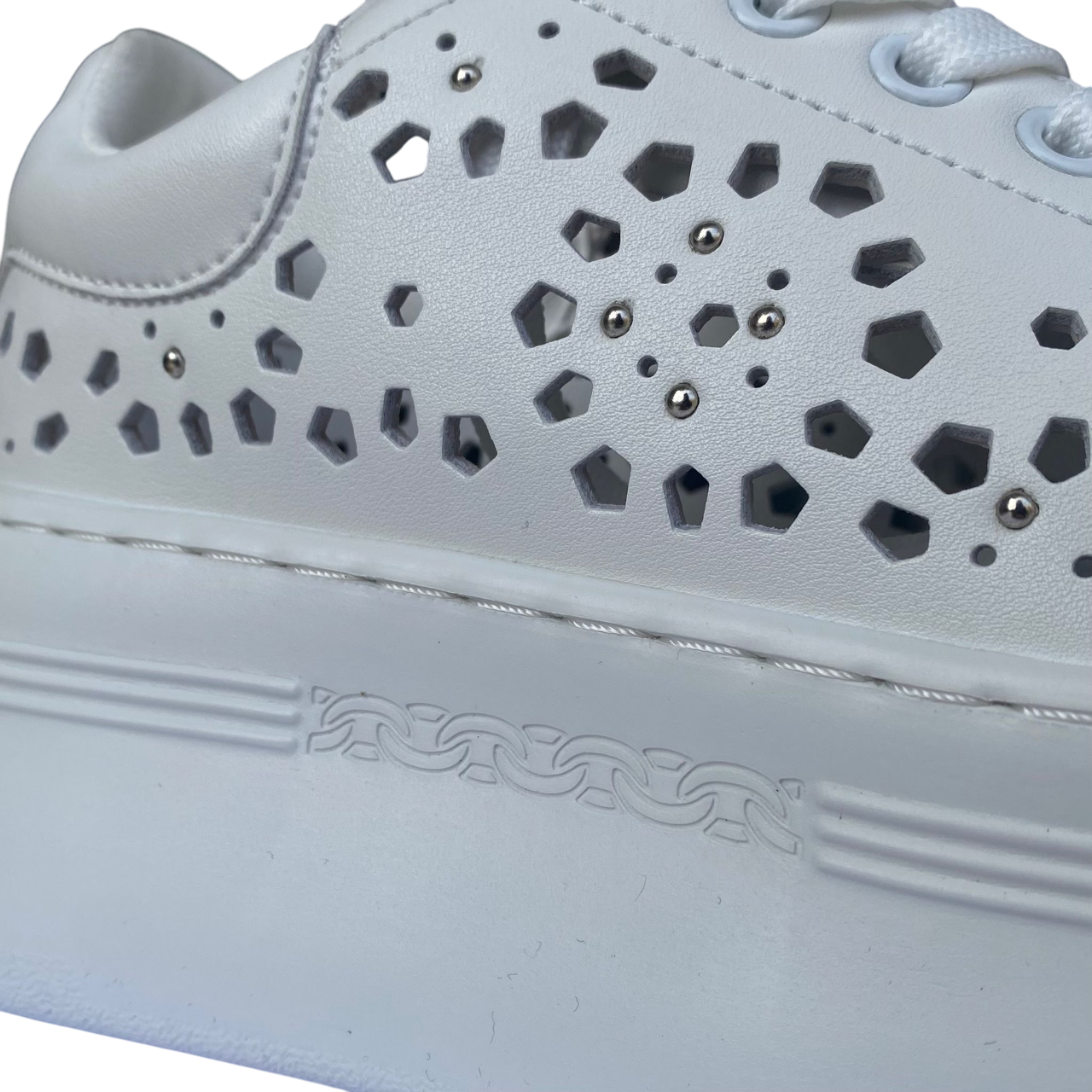 Cult Sneakers Donna Zeppa Pearl 4425 Bianco - 8058708000800