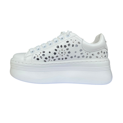 Cult Sneakers Donna Zeppa Pearl 4425 Bianco - 8058708000800