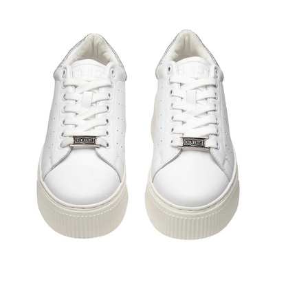 Cult scarpa sneakers da donna in pelle con applicazione glitter Perry 3162 CLW316220 bianco