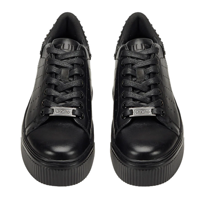 Cult scarpa sneakers da donna in pelle  con borchie Perry 4236 nero