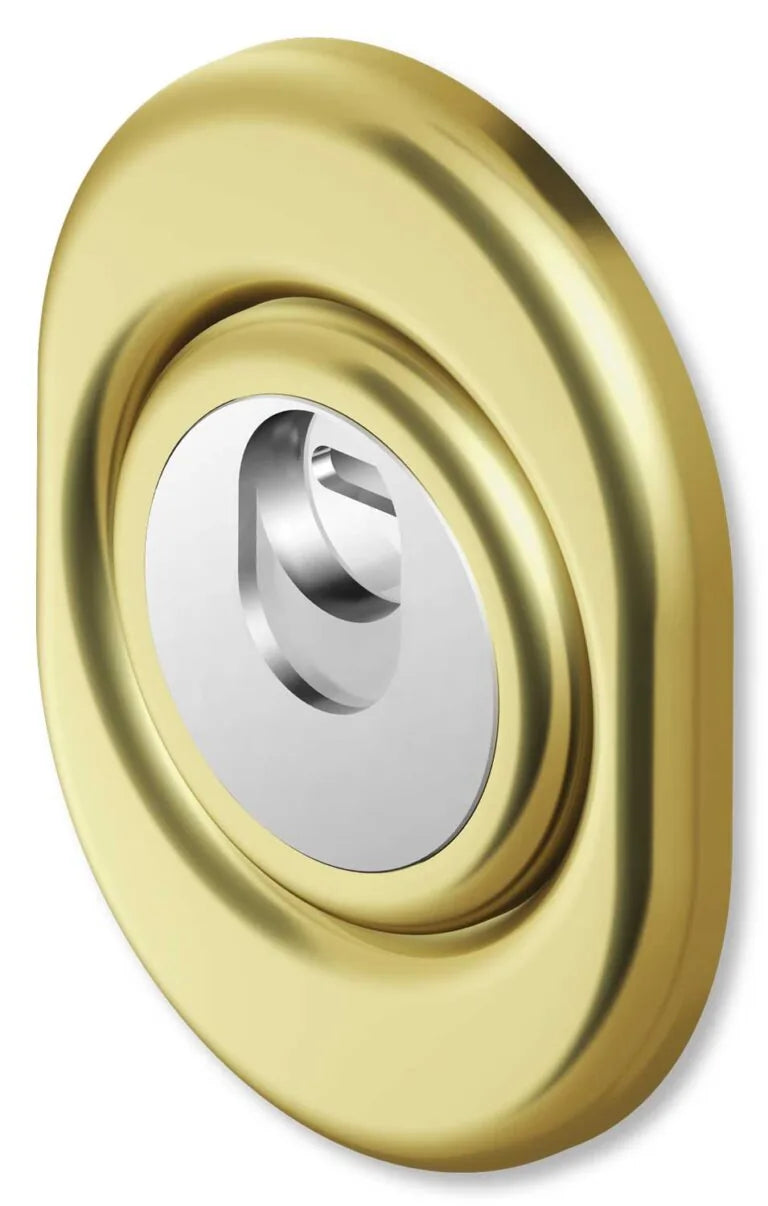 Defender Monolith Magnet H.25 mit ausreißfester Rosette aus poliertem Messing und 3 Schlüsseln