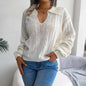 Knitted lantern sleeve jumper