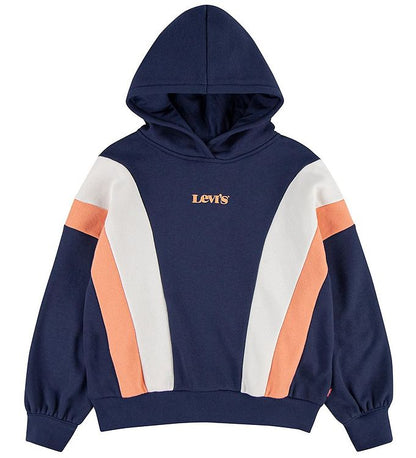 Levi's Felpa con cappuccio da bambina Colorblock Hoddy 4ED498-B4M blu
