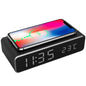 Gembird Digital Alarm Clock Wireless Charger Function Smartphone Charging Black