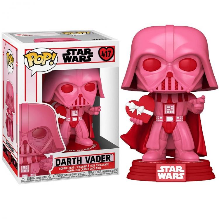 Funko Pop! Star Wars Valentines - Darth Vader (417) Vinyl Pink Bobble-Head Rosa