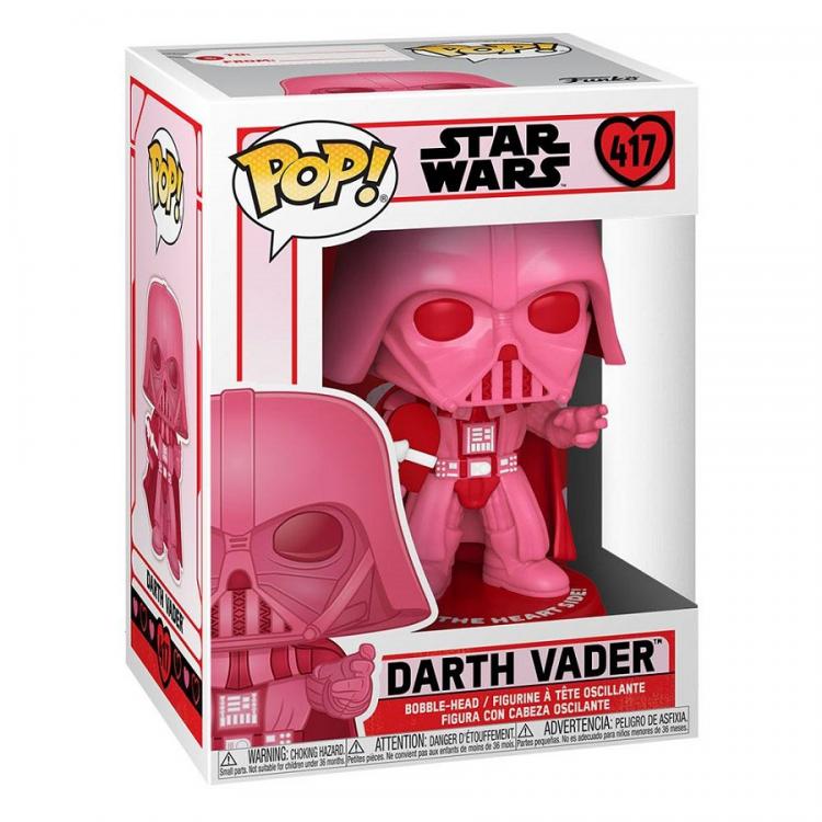 Funko Pop! Star Wars Valentines - Darth Vader (417) Vinyl Pink Bobble-Head Rosa