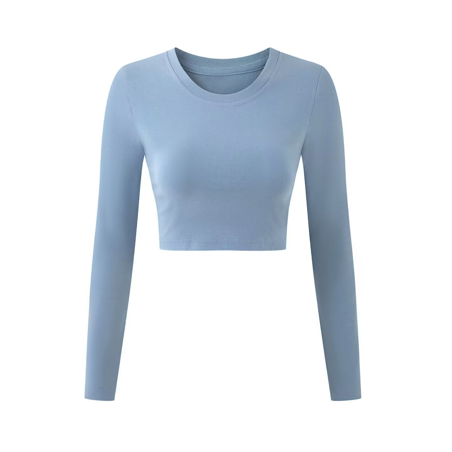 Maglietta girocollo donna con maniche lunghe