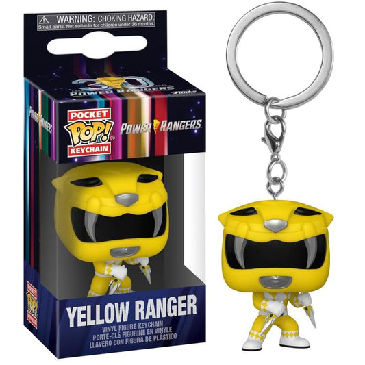 Funko Pop! Keychain TV Power Rangers 30th (Yellow Ranger) Schlüsselanhänger Vinyl 4cm