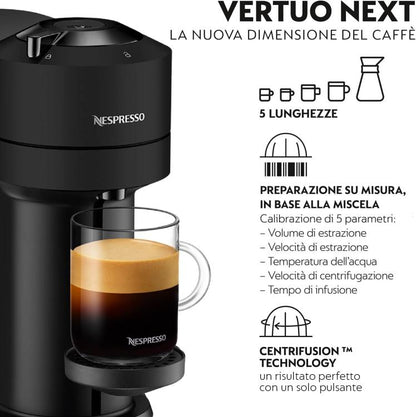 DELONGHI KAFFEEMASCHINE NESPRESSO VERTUO NEXT Kaffeemaschine XN910N10 SCHWARZ