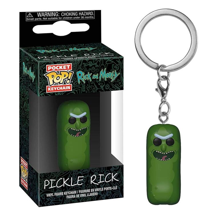 Funko Pop! Schlüsselanhänger Pocket Rick & Morty (Pickle Rick) Schlüsselanhänger Vinyl Figur
