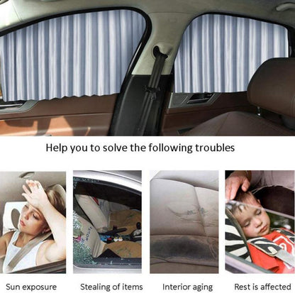 Set 4 Magnetische Sonnenschutzblenden für Front- und Heckscheibe des Autos, Grau
