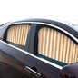 4 Piece Magnetic Car Sunshade Curtain Kit UV Rays Front Rear Beige