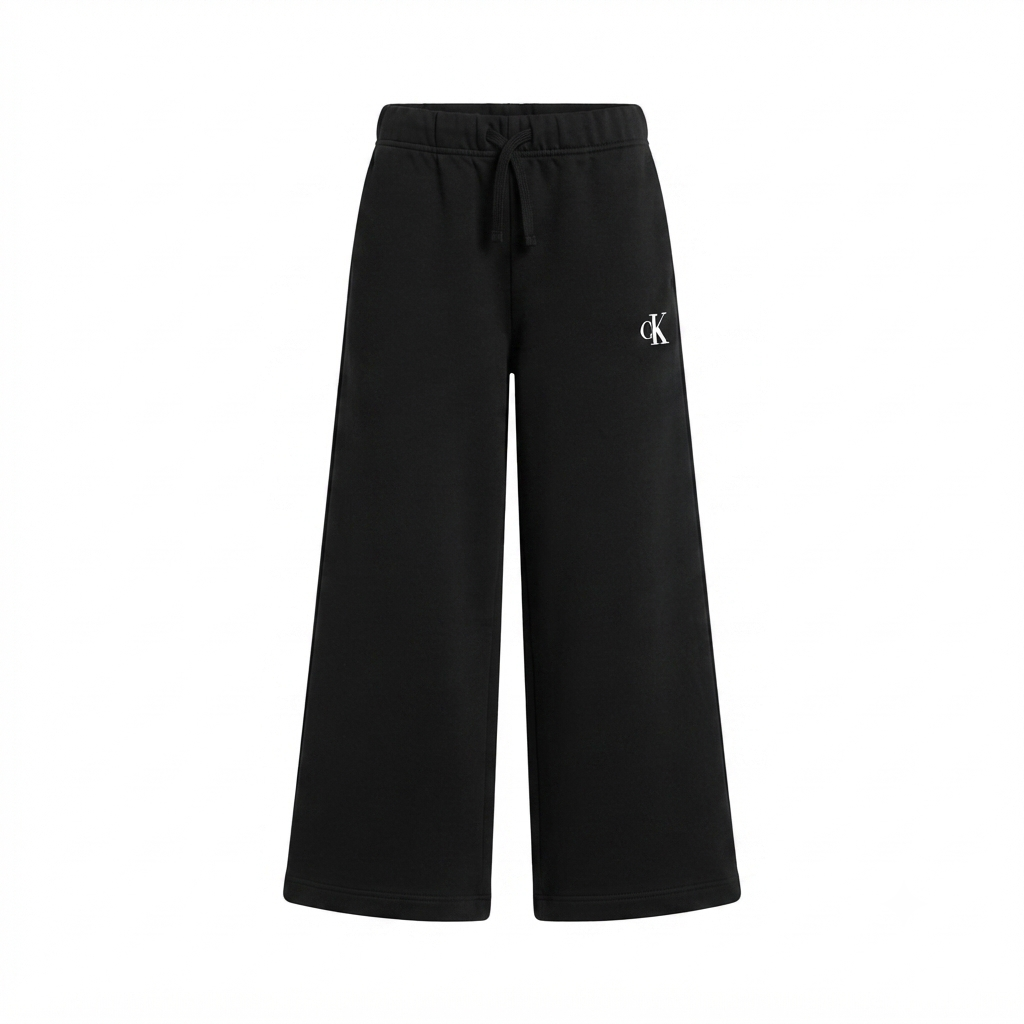 Calvin Klein pantalone sportivo da ragazza Logo Wide Leg LVCKTJC38G BEH nero