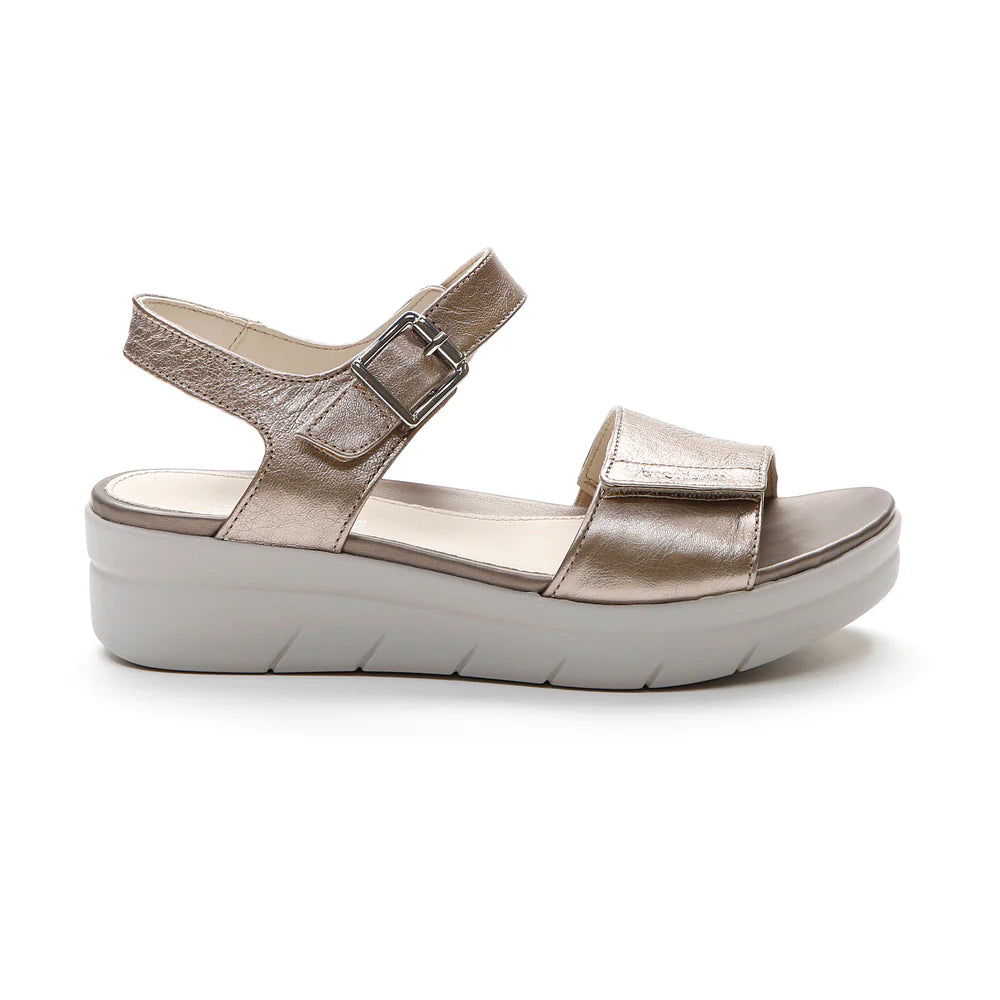 Stonefly Sandalo Donna Zeppa AQUA III 108232 Z00 Oro - Velcro Blusoft Comfort