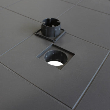 Tavolo Dallas 80 x 80 con Struttura in Plastica Stampata e Finitura Wicker