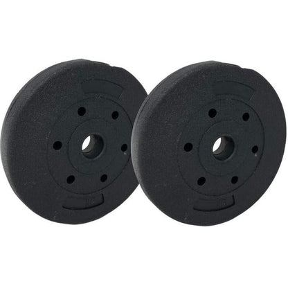 COPPIA DISCHI PESI BILANCIERE MANUBRI DISCO Ø 30mm IN ABS PALESTRA 2x 10KG=20KG