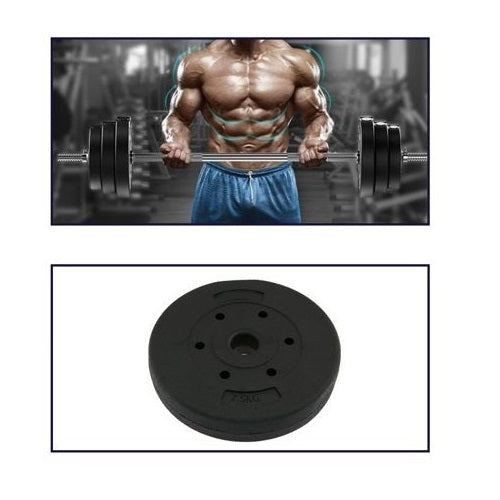 PAAR HANTELSCHEIBEN GEWICHTSSET HANTEL Ø 30mm AUS ABS FITNESS 2x 2.5KG =5KG