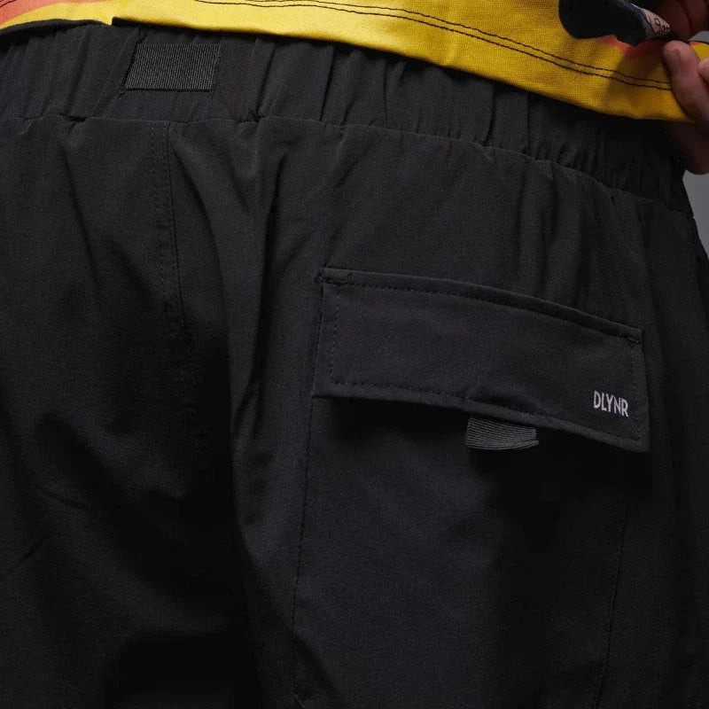 Dolly Noire Techno Cargo Shorts Uomo Nero PA144-PO-01