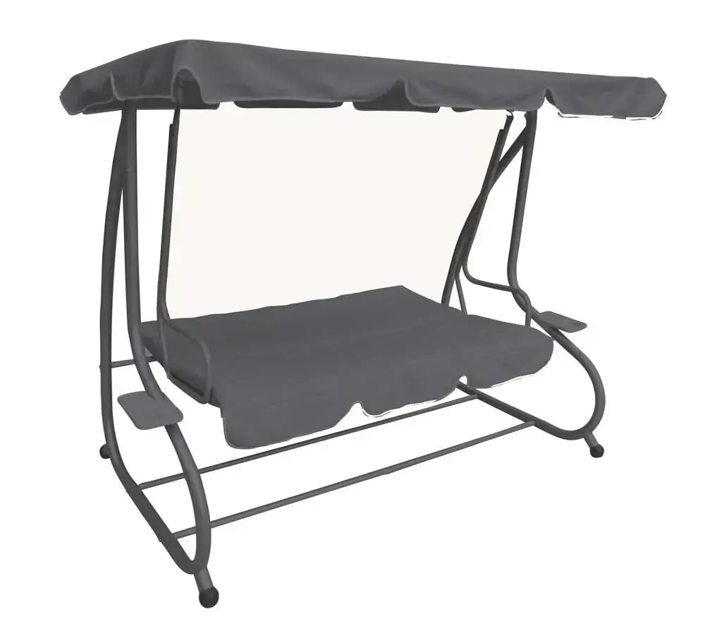 Hollywoodschaukel PANAREA BIG verstellbar 230x120 cm – Dunkelgrau, mit Bettfunktion