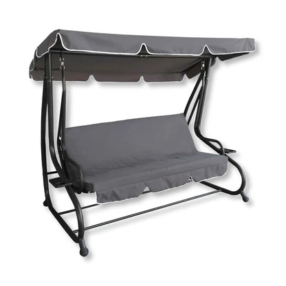 Hollywoodschaukel PANAREA BIG verstellbar 230x120 cm – Dunkelgrau, mit Bettfunktion