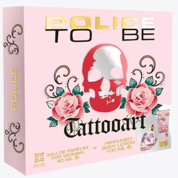 Police To Be Tattooart Set Damen Eau de Parfum Spray EdP 40ml + Bodylotion 100ml