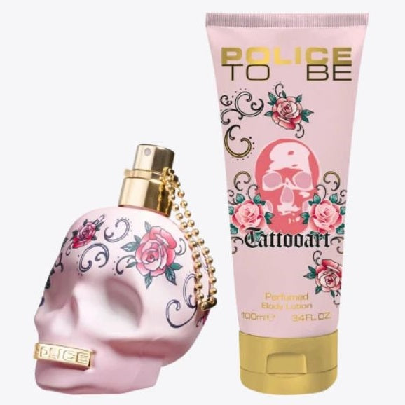 Police To Be Tattooart Set Damen Eau de Parfum Spray EdP 40ml + Bodylotion 100ml