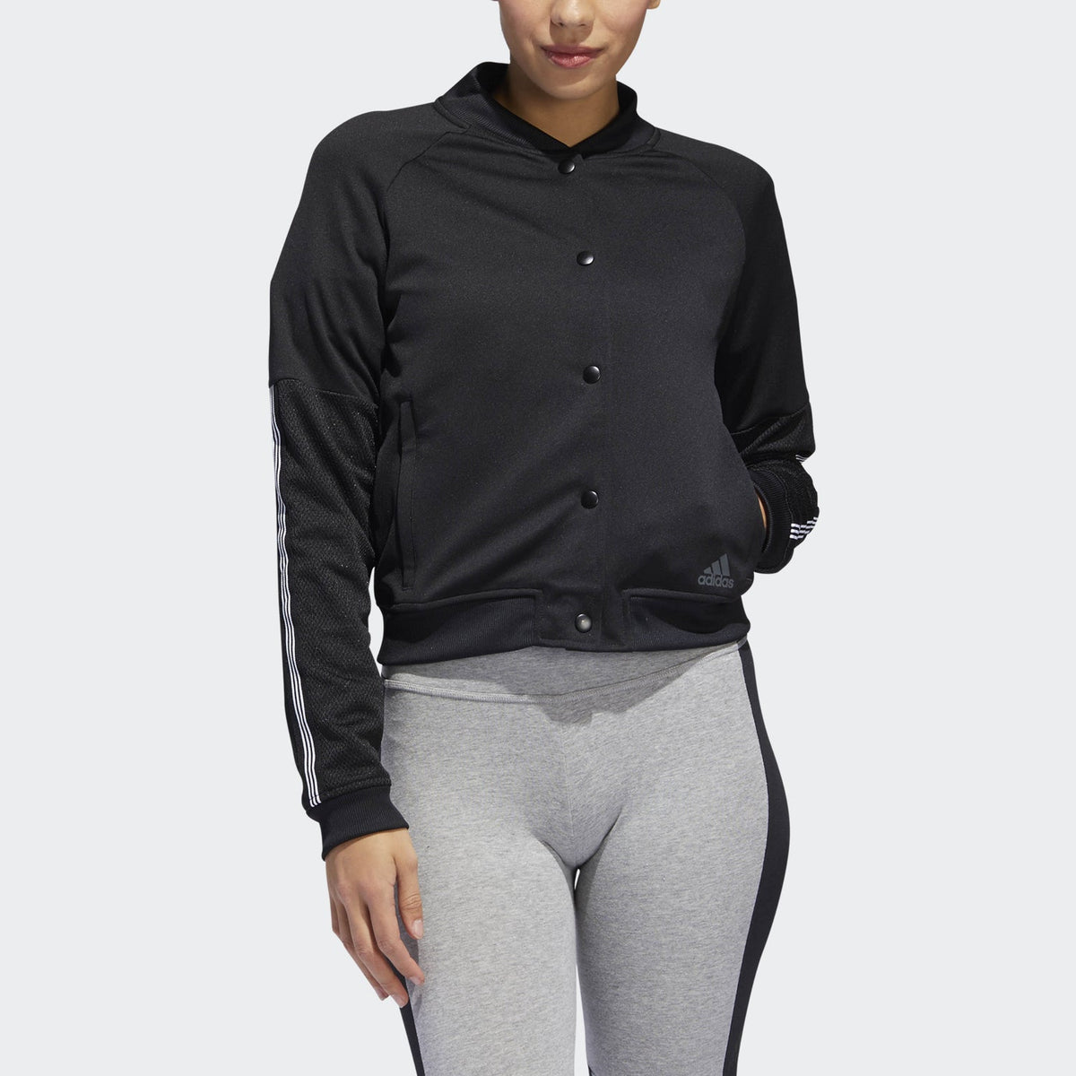 Adidas Felpa da donna con bottoni DQ2888 nero