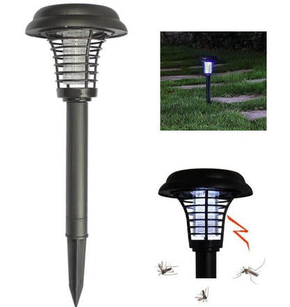 2 LED Solarleuchten für den Außenbereich, Mücken- und Insektenfalle, elektrische Moskitofalle mit Erdspieß
