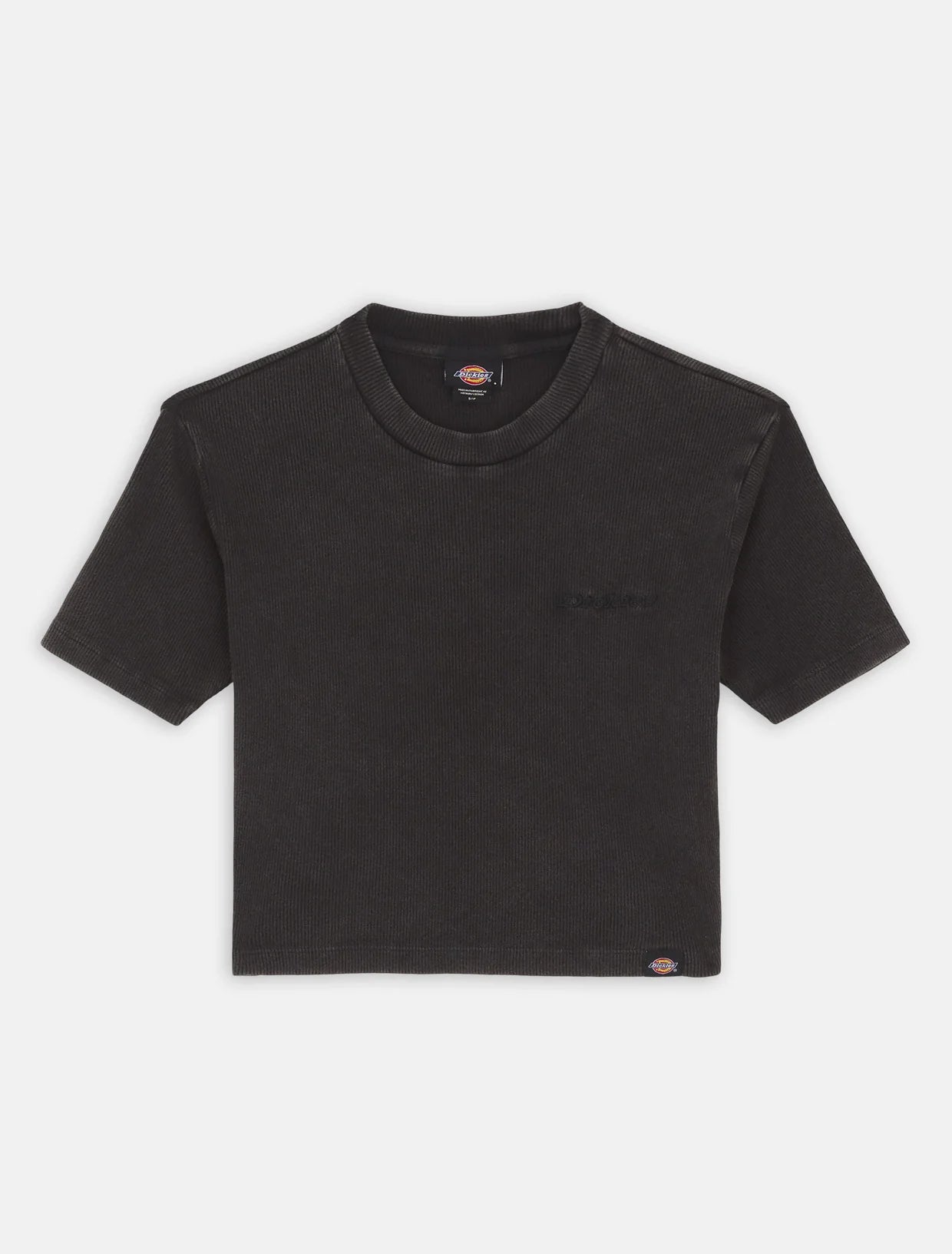Dickies T-shirt a Costine da Donna Plentywood DK0A866FBLK1 Nero
