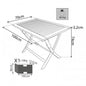 Foldable solid acacia table 100x70 cm, height 74 cm