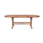 Extendable oval dining table, solid acacia wood, 150/200x90 cm