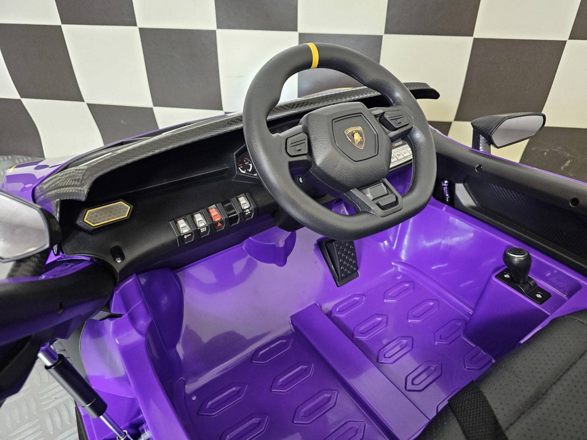 Kids Electric Ride On Car Lamborghini Authentic 12 V – Purple