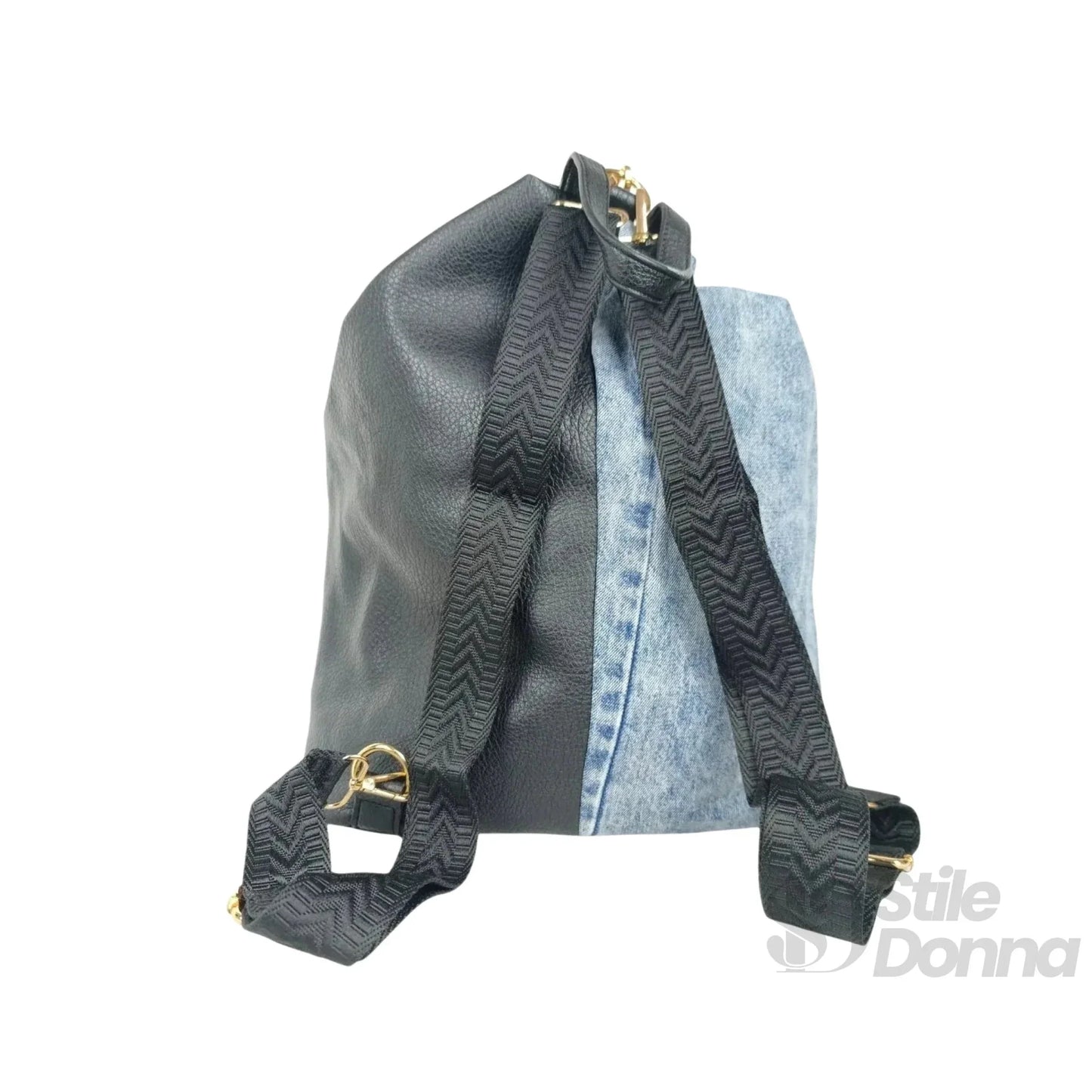 Stile Donna Bags - Dask Zaino in Denim con Stampa