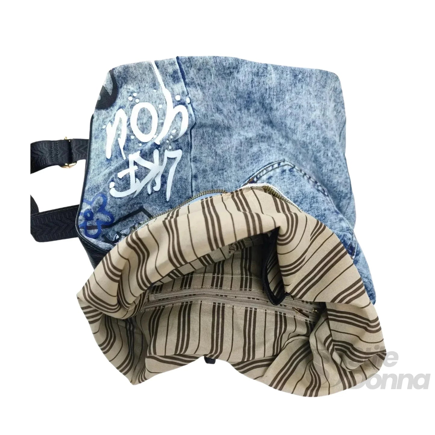 Stile Donna Bags - Dask Zaino in Denim con Stampa