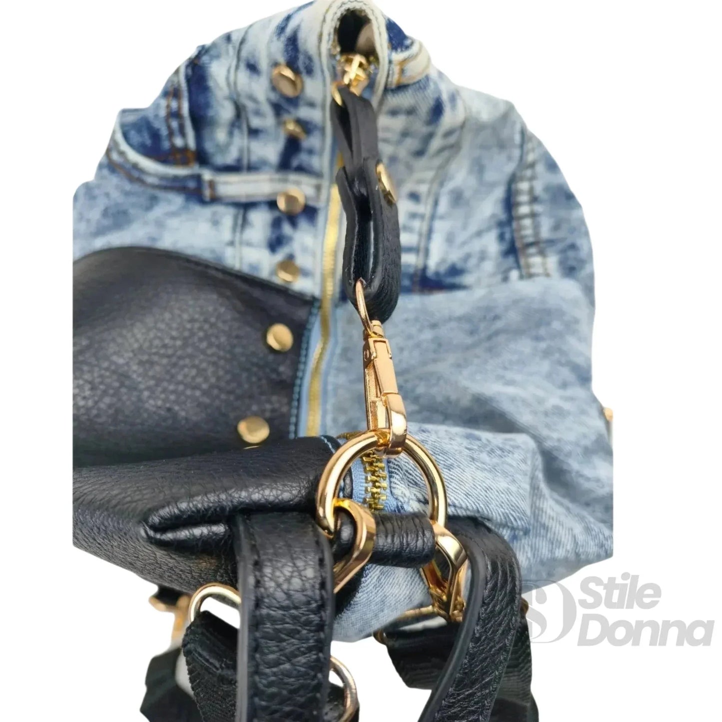 Stile Donna Bags - Dask Zaino in Denim con Stampa