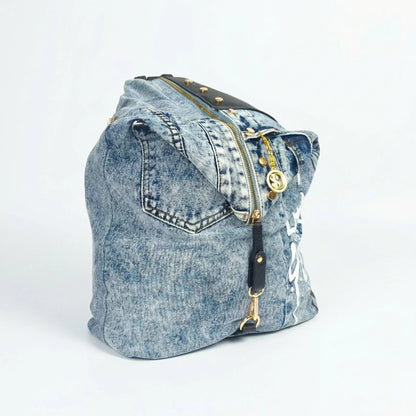 Stile Donna Bags - Dask Zaino in Denim con Stampa