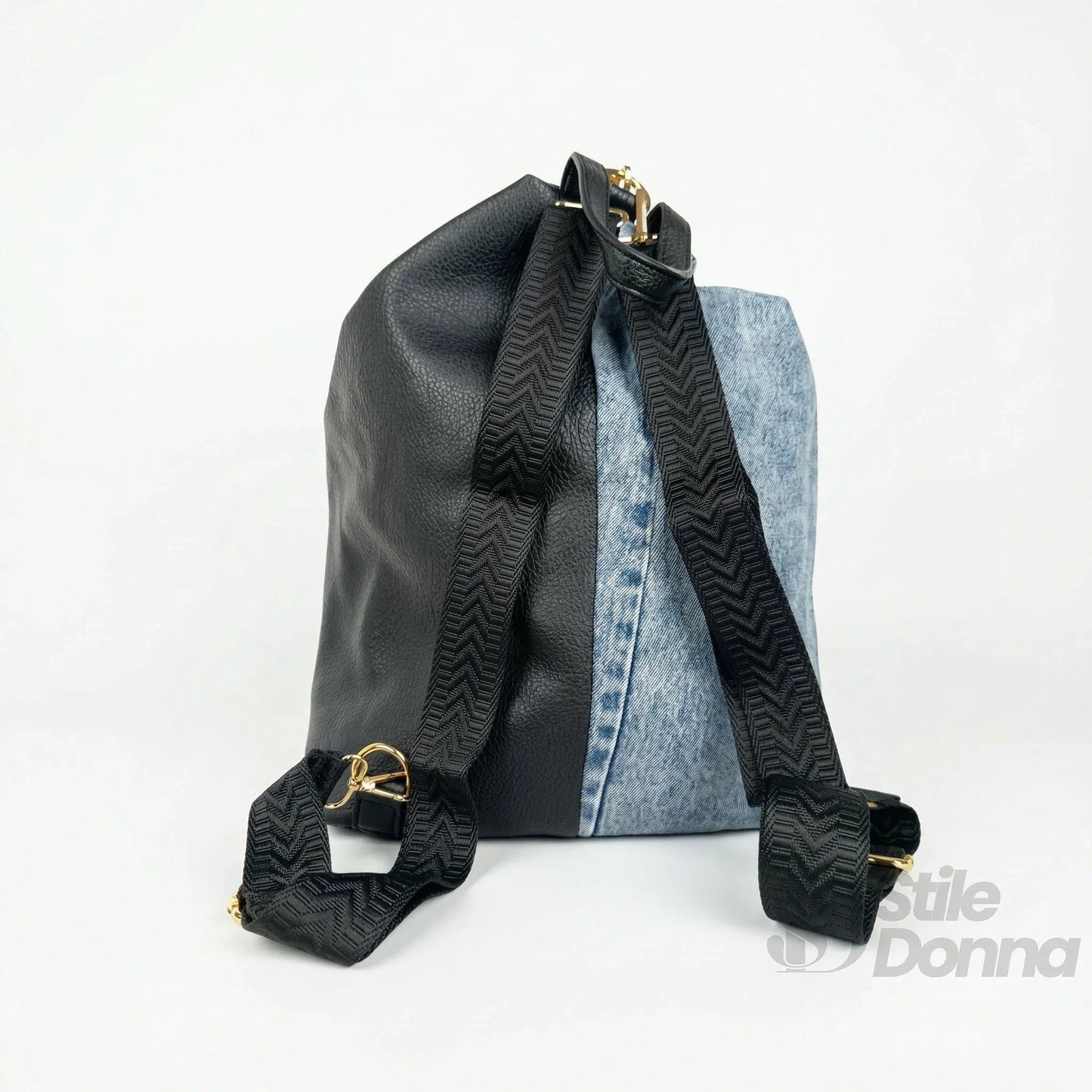 Stile Donna Bags - Dask Zaino in Denim con Stampa