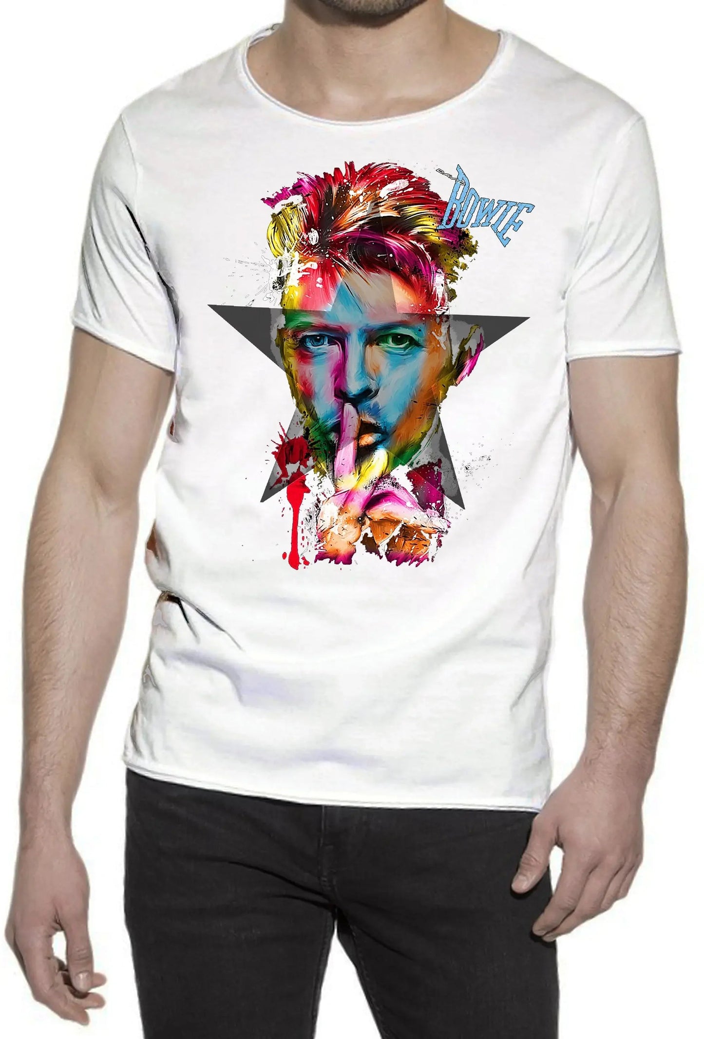 T-shirt David Bowie Uomo - The Legend Rock Made in Italy