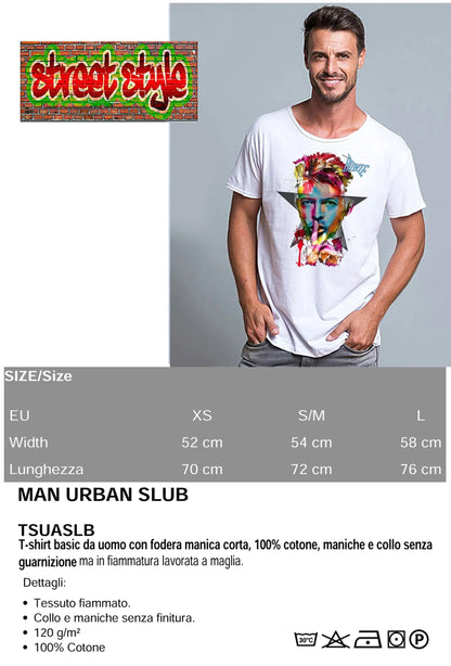 T-shirt David Bowie Uomo - The Legend Rock Made in Italy
