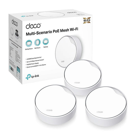 Deco X50-PoE Sistema Mesh Wi-Fi 6 AX3000Mbps, 3pz