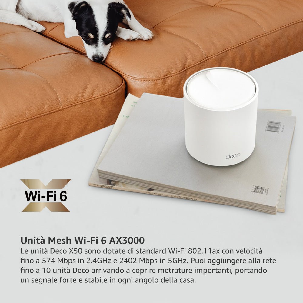 Deco X50 Sistema Mesh Wi-Fi 6 AX3000Mbps, 1pz