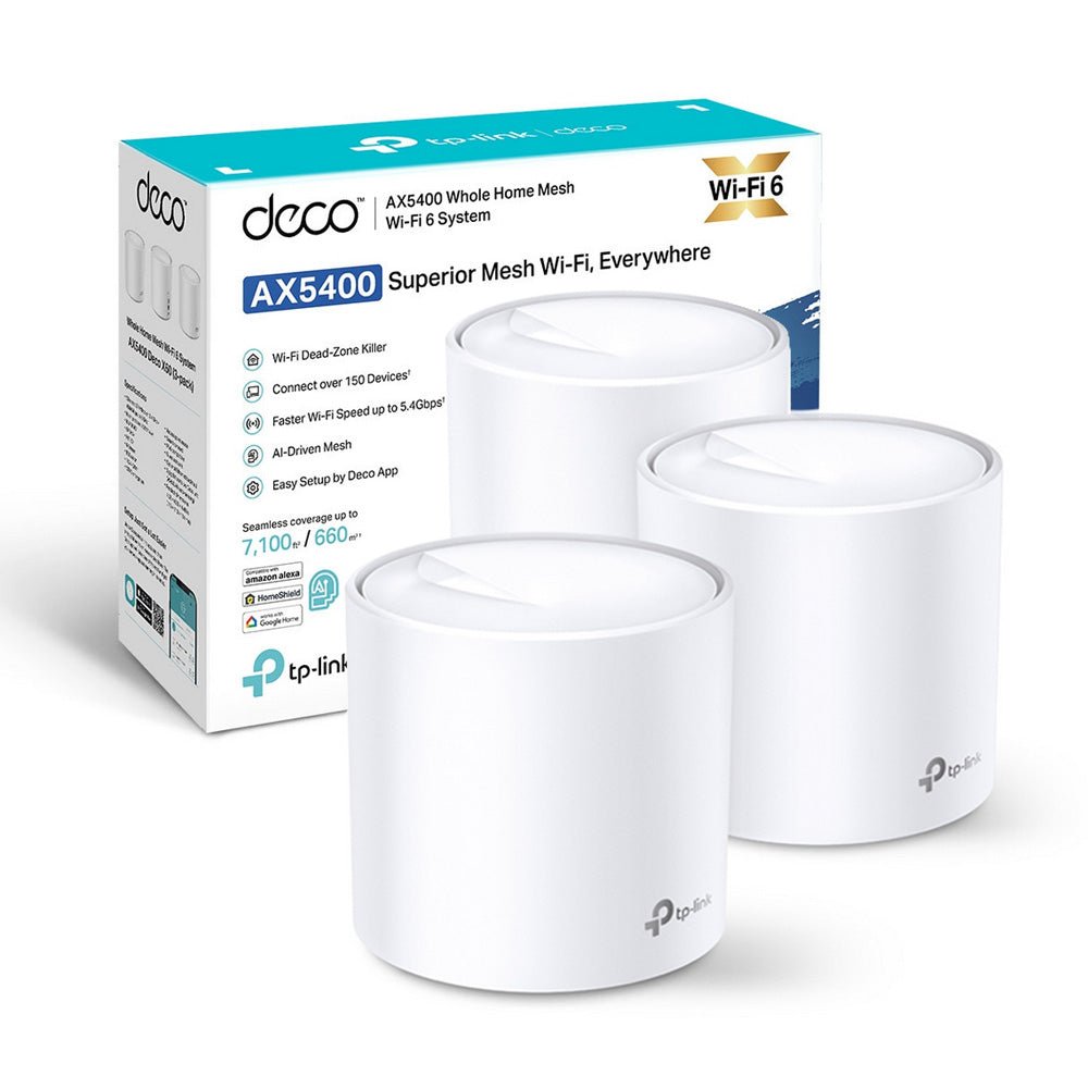 Deco X60 Sistema Mesh Wi-Fi 6 AX5400Mbps, 3pz