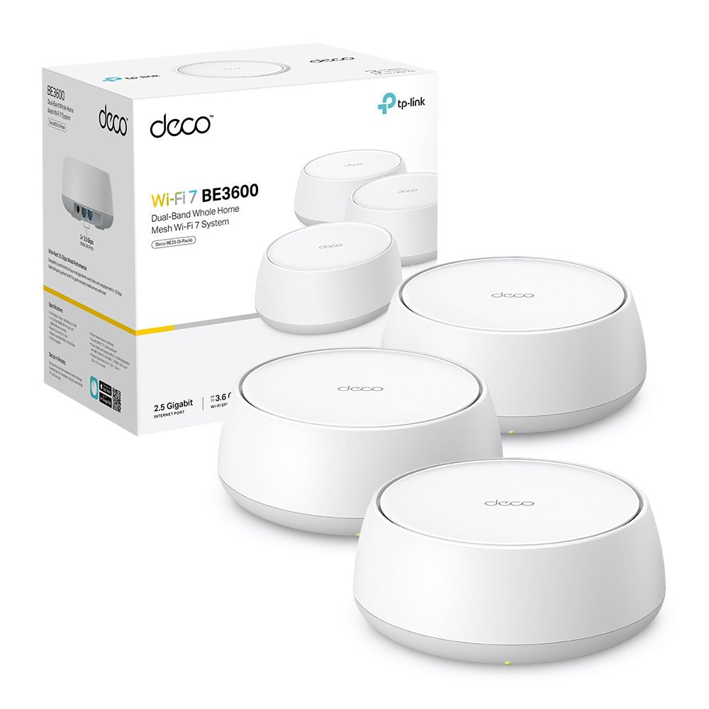 Deco BE25 Sistema Mesh Wi-Fi 7 BE3600Mbps 2 Porte 2.5Gbps, 3pz