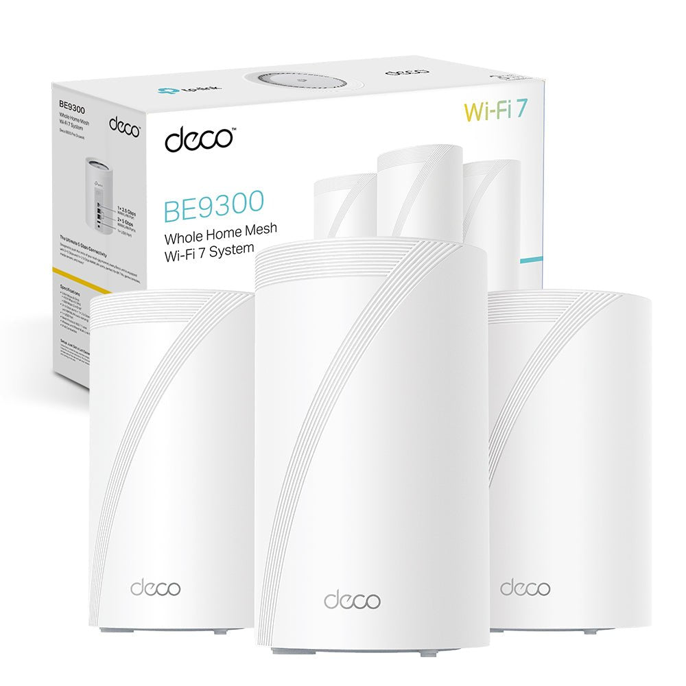 Deco BE65 Pro Sistema Mesh Wi-Fi 7 BE9300Mbps 2 Porte 5Gbps, 3pz