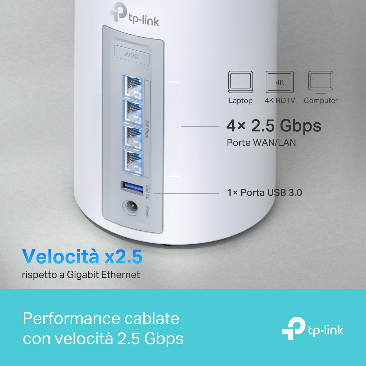 Deco BE65 Sistema Mesh Wi-Fi 7 BE9300Mbps, 1pz