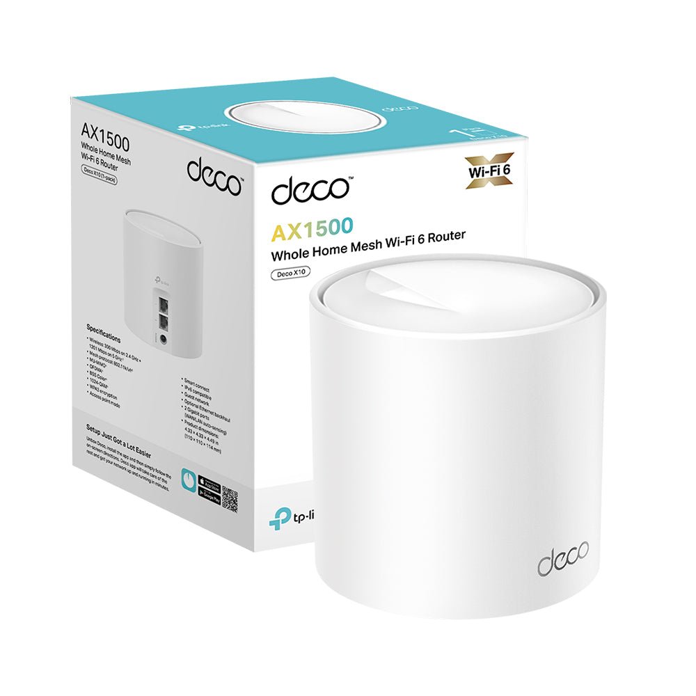 Deco X1500 Sistema Mesh Wi-Fi 6 AX1500Mbps, 1pz