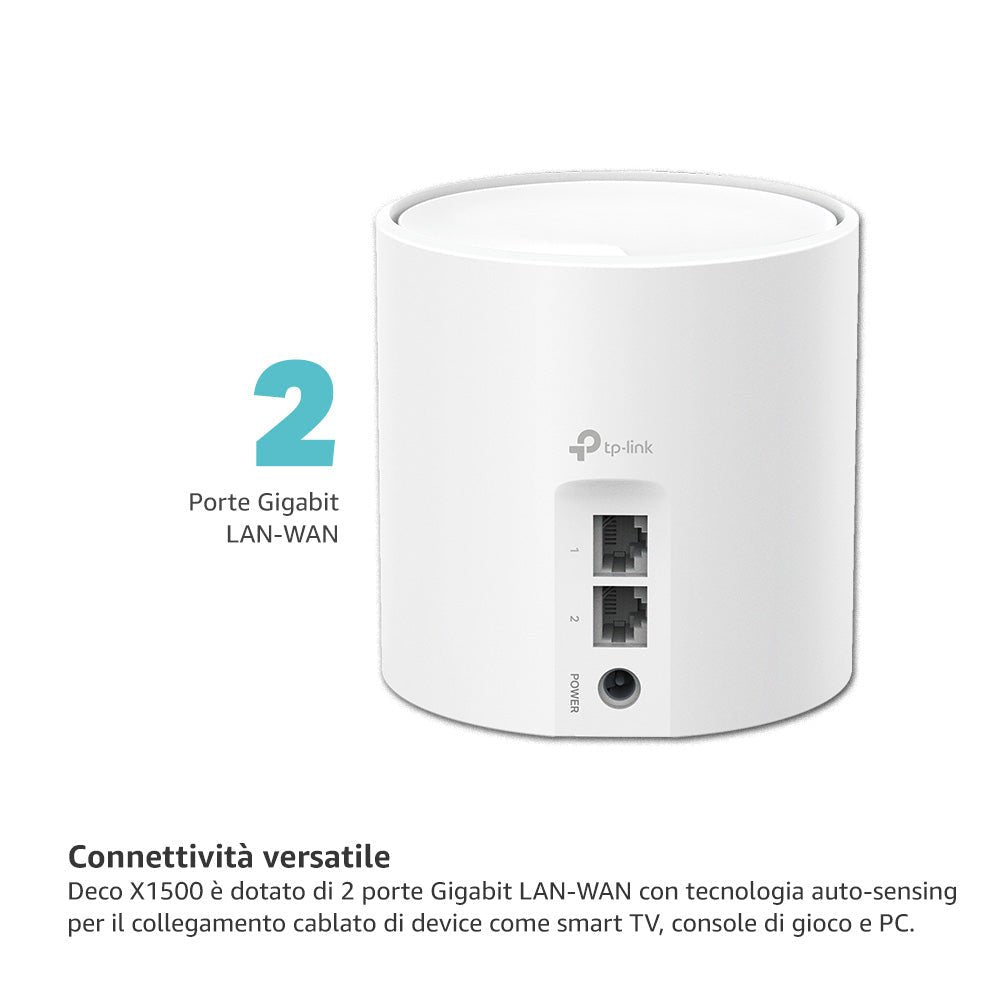 Deco X1500 Sistema Mesh Wi-Fi 6 AX1500Mbps, 3pz
