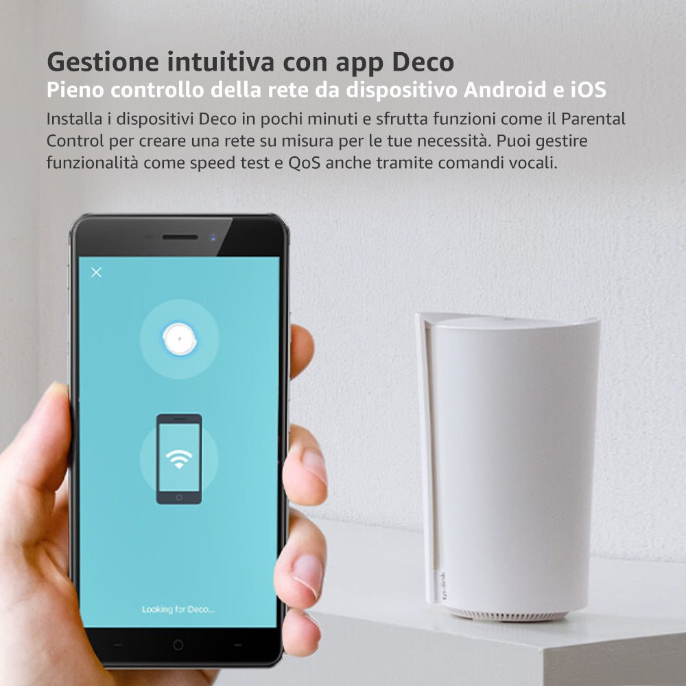 Deco X3000-5G Router 5G Mesh Wi-Fi 6 AX3000Mbps,  Porta 2.5G